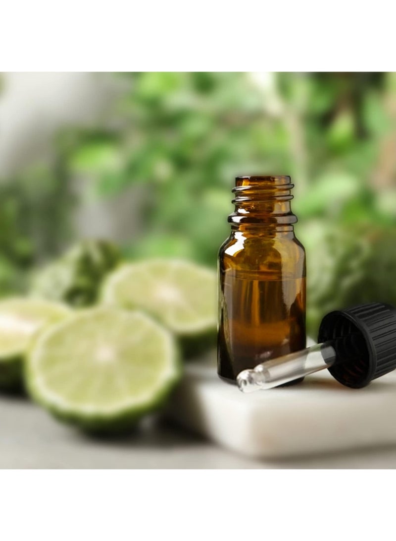 YOUGE 8PCS Amber Dropper Bottle, Empty Eye Glass Dropper Bottles with Glass Pipette Dropper, Small Sample Glass Bottles for Essential Oil Diffuser, Massage, Beauty Oil Mix (15ml) - Image 2